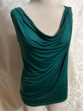 Kardashian Kollection Teal Sleeveless Cowl Top